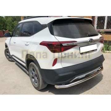 Защита заднего бампера  d60 для Kia Seltos 2020-