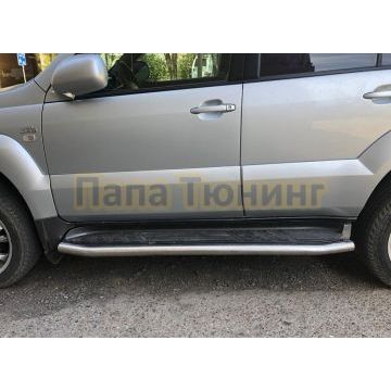 Защита штатного порога d60 для Toyota Land Cruiser Prado 120 2003-2009