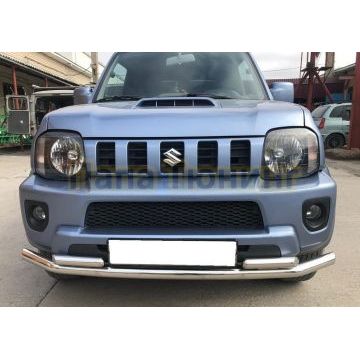Защита переднего бампера двойная d53/42 для Suzuki Jimny 2012-2018