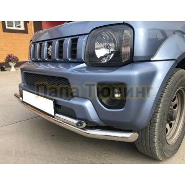 Защита переднего бампера двойная d53/42 для Suzuki Jimny 2012-2018