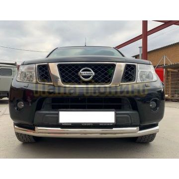 Защита переднего бампера (радиус) d76/60 для Nissan Navara 2005-2015