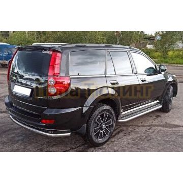 Пороги с накладным листом Папа Тюнинг d53 для Haval H5 2020-2024