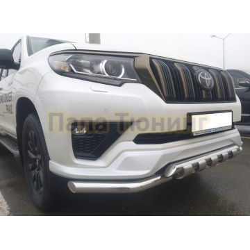 Защита переднего бампера (G) d60/60 для Toyota Land Cruiser Prado 150 Black Onyx 2020-