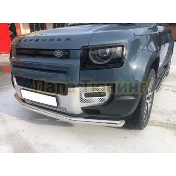 Защита переднего бампера Папа Тюнинг d76 для Land Rover Defender 2020-