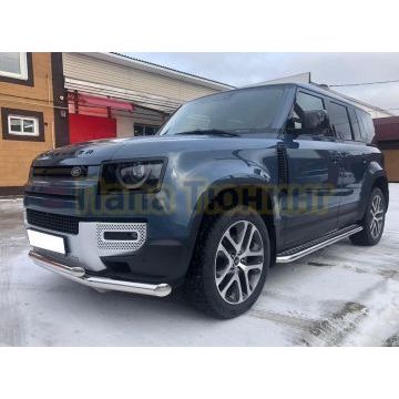 Пороги с накладным листом d53 для Land Rover Defender 2020-