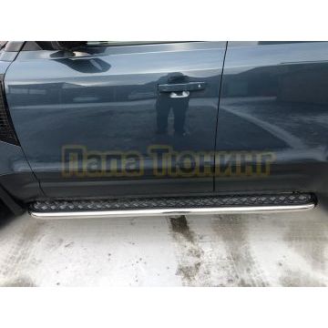 Пороги с накладным листом d53 для Land Rover Defender 2020-