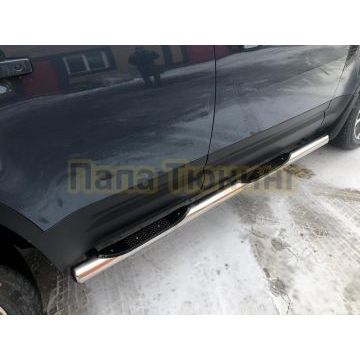 Пороги труба с проступью d76 для Land Rover Defender 2020-