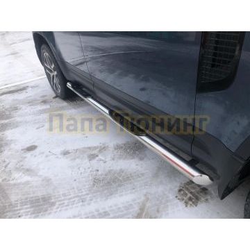 Пороги труба с проступью d76 для Land Rover Defender 2020-