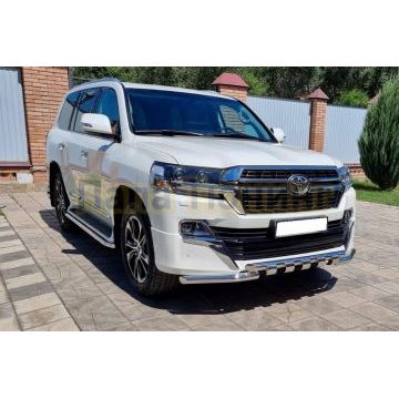 Защита переднего бампера G d60/60 овал Папа Тюнинг для Toyota Land Cruiser 200 Executive Lounge 2020- обновленный