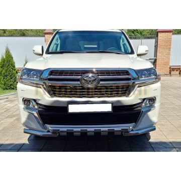 Защита переднего бампера G d60/60 овал Папа Тюнинг для Toyota Land Cruiser 200 Executive Lounge 2020- обновленный