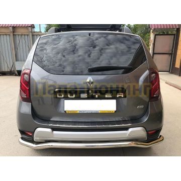 Защита заднего бампера волна d53 Папа Тюнинг для Renault Duster 2017-2021