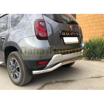 Защита заднего бампера волна d53 Папа Тюнинг для Renault Duster 2017-2021