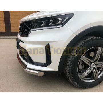 Защита переднего бампера Папа Тюнинг d60 для Kia Sorento 2020-