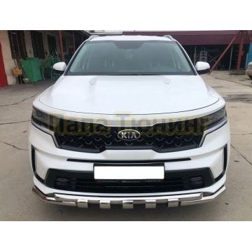 Защита переднего бампера G Папа Тюнинг d60/60 для Kia Sorento 2020-