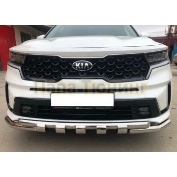 Защита переднего бампера G Папа Тюнинг d60/60 для Kia Sorento 2020-