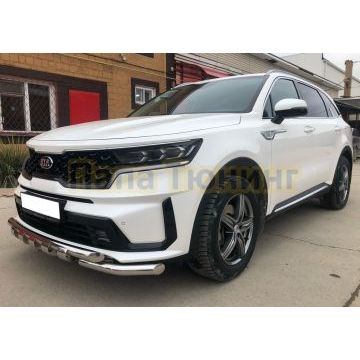 Защита переднего бампера G Папа Тюнинг d60/60 для Kia Sorento 2020-