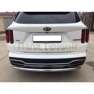 Защита заднего бампера Папа Тюнинг d60 для Kia Sorento 2020-