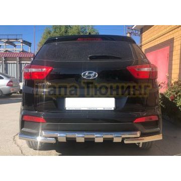 Защита заднего бампера G d60/60 Папа Тюнинг для Hyundai Creta 2016-2021