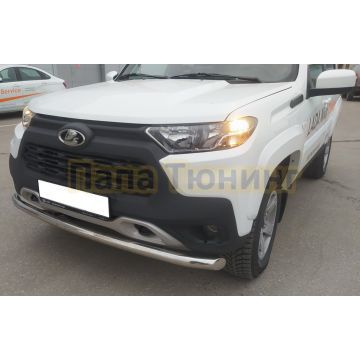 Защита переднего бампера d60 Папа Тюнинг для Lada Niva Travel 2021-