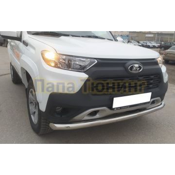 Защита переднего бампера d60 Папа Тюнинг для Lada Niva Travel 2021-