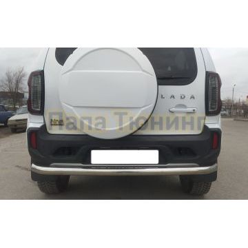 Защита заднего бампера d60 Папа Тюнинг для Lada Niva Travel 2021-