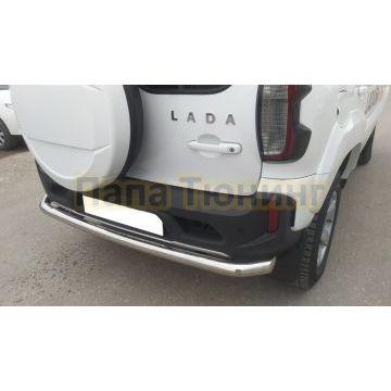 Защита заднего бампера d60 Папа Тюнинг для Lada Niva Travel 2021-