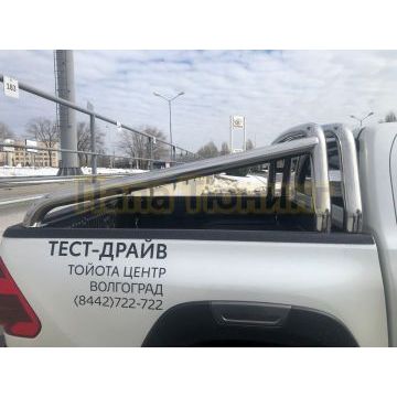 Защитная дуга двойная Папа Тюнинг d76/76 для Toyota Hilux 2020-