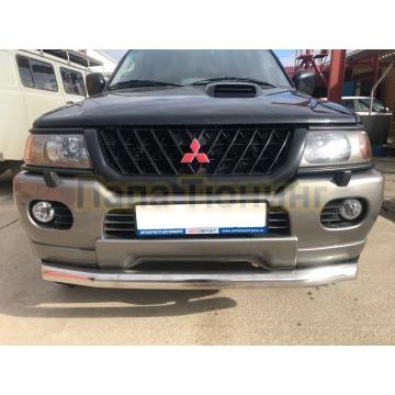 Защита переднего бампера d76 Папа Тюнинг для Mitsubishi Pajero Sport 1998-2007