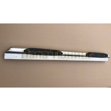 Пороги труба с проступью с нержавеющим листом d76 Папа Тюнинг для Mitsubishi Pajero Sport 1998-2007