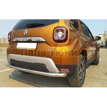 Защита заднего бампера двойная Папа Тюнинг d60 для Renault Duster 2021-