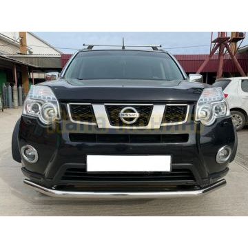 Защита переднего бампера Папа Тюнинг d60 для Nissan X-trail 2010-2015 (Т31) Второе поколение (в т.ч. Рестайлинг 2010г.)
