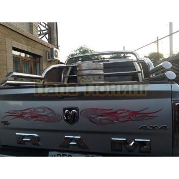 Защитные дуги в кузов d76 Папа Тюнинг для Dodge RAM 1500