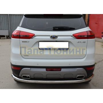 Защита заднего бампера Папа Тюнинг d60 для Geely Atlas 2018-2023