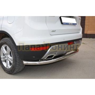 Защита заднего бампера Папа Тюнинг d60 для Geely Atlas 2018-2023