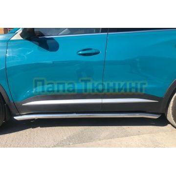 Защита штатного порога труба Папа Тюнинг d60 для XCITE X-Cross 7 2024-