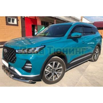 Защита штатного порога труба Папа Тюнинг для Chery Tiggo 7 Pro Max 2022-