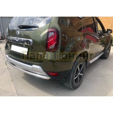 Защита заднего бампера d42 Папа Тюнинг для Renault Duster 2015-2021