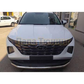 Защита переднего бампера d60 Папа Тюнинг для Hyundai Tucson 2021-