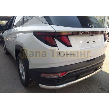 Защита заднего бампера d60 Папа Тюнинг для Hyundai Tucson 2021-