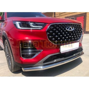 Защита переднего бампера d60 Папа Тюнинг для Chery Tiggo 8 Pro 2021-