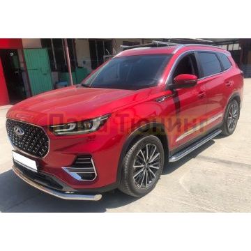 Защита переднего бампера d60 Папа Тюнинг для Chery Tiggo 8 Pro 2021-