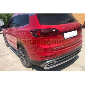 Защита заднего бампера d60 Папа Тюнинг для Chery Tiggo 8 Pro 2021-