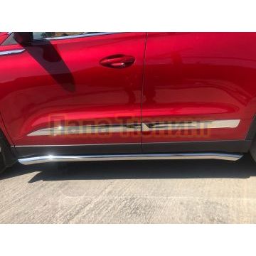 Защита штатного порога труба d60 Папа Тюнинг для Chery Tiggo 8 Pro 2021-