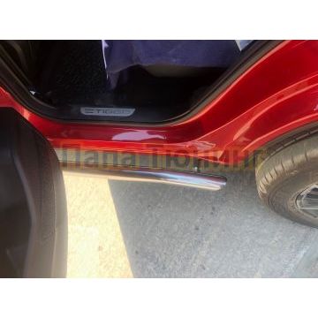 Защита штатного порога труба d60 Папа Тюнинг для Chery Tiggo 8 Pro 2021-