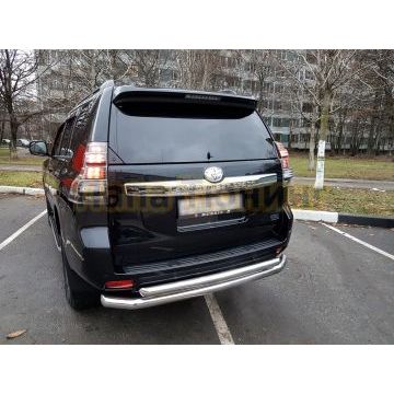 Защита заднего бампера двойная d76/60 Папа Тюнинг для Toyota Land Cruiser Prado 150 2010-2014 Защита заднего бампера двойная d76/60 Папа Тюнинг для Toyota Land Cruiser Prado 150 2010-2014