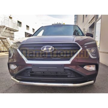 Защита переднего бампера d60 Папа Тюнинг для Hyundai Creta 2021-