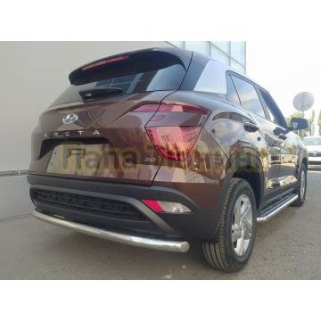Защита заднего бампера d60 Папа Тюнинг для Hyundai Creta 2021-