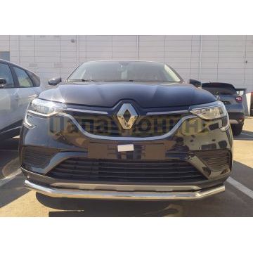 Защита переднего бампера d60 Папа Тюнинг для Renault Arkana 2019-