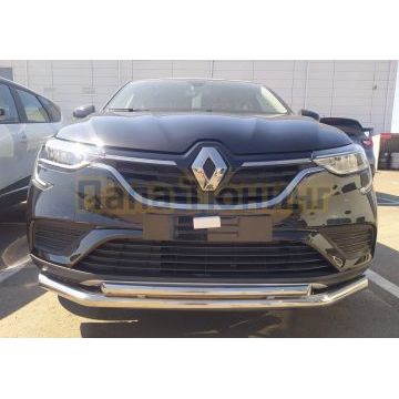Защита переднего бампера d60/42 Папа Тюнинг для Renault Arkana 2019-