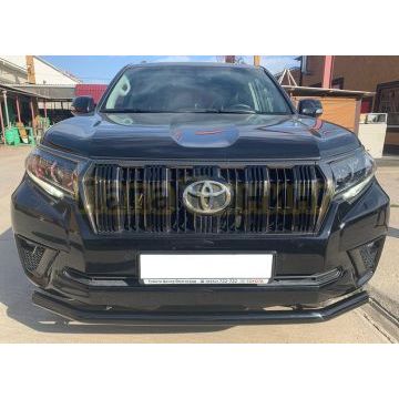 Защита переднего бампера с покрытием «раптор» d60 Папа Тюнинг для Toyota Land Cruiser Prado 150 2017-